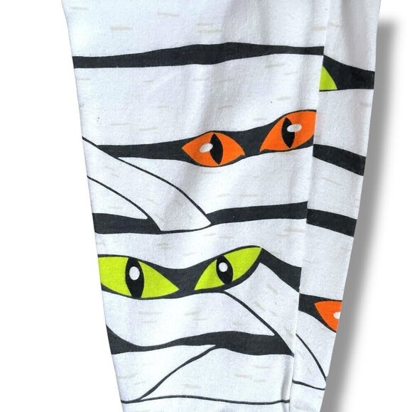 Old Navy Halloween Pajamas Sz Small Matching Family Glow in the Dark Mummy Eyes - Picture 9 of 15